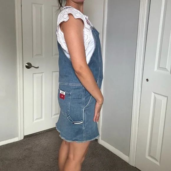 Tommy Hilfiger• y2k style denim overall short dress - Picture 4 of 9